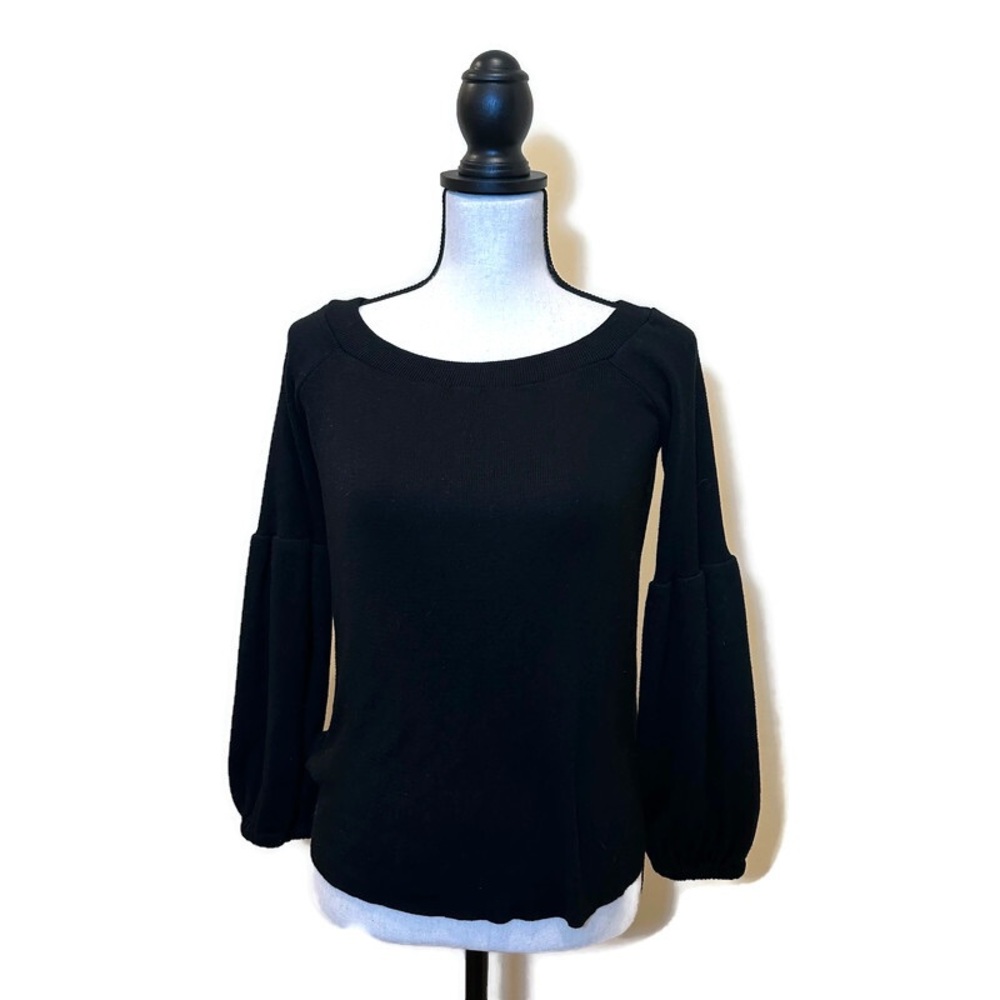 Kimchi Blue Urban Outfitters Black Bell puff Sleeve Sweater Size Small